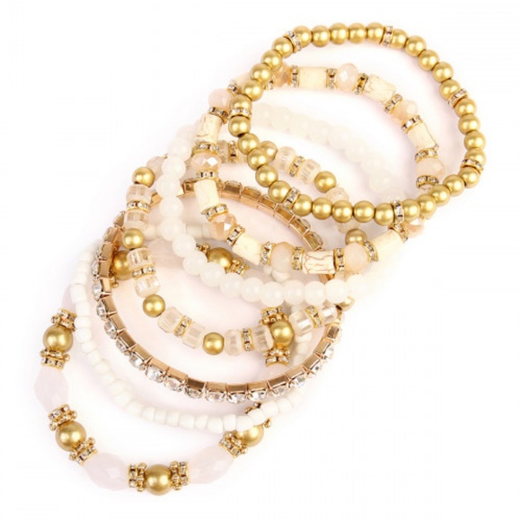 Classy Multi Bead Bracelet Set - Picture 2 of 3